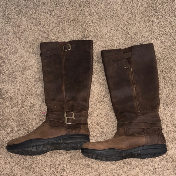 Columbia Waterproof Brown Leather Flat Boots Women’s Size 11 - Picture 2 of 12